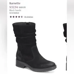 Sofft | Shoes | Black Suede Womens Boots | Poshmark